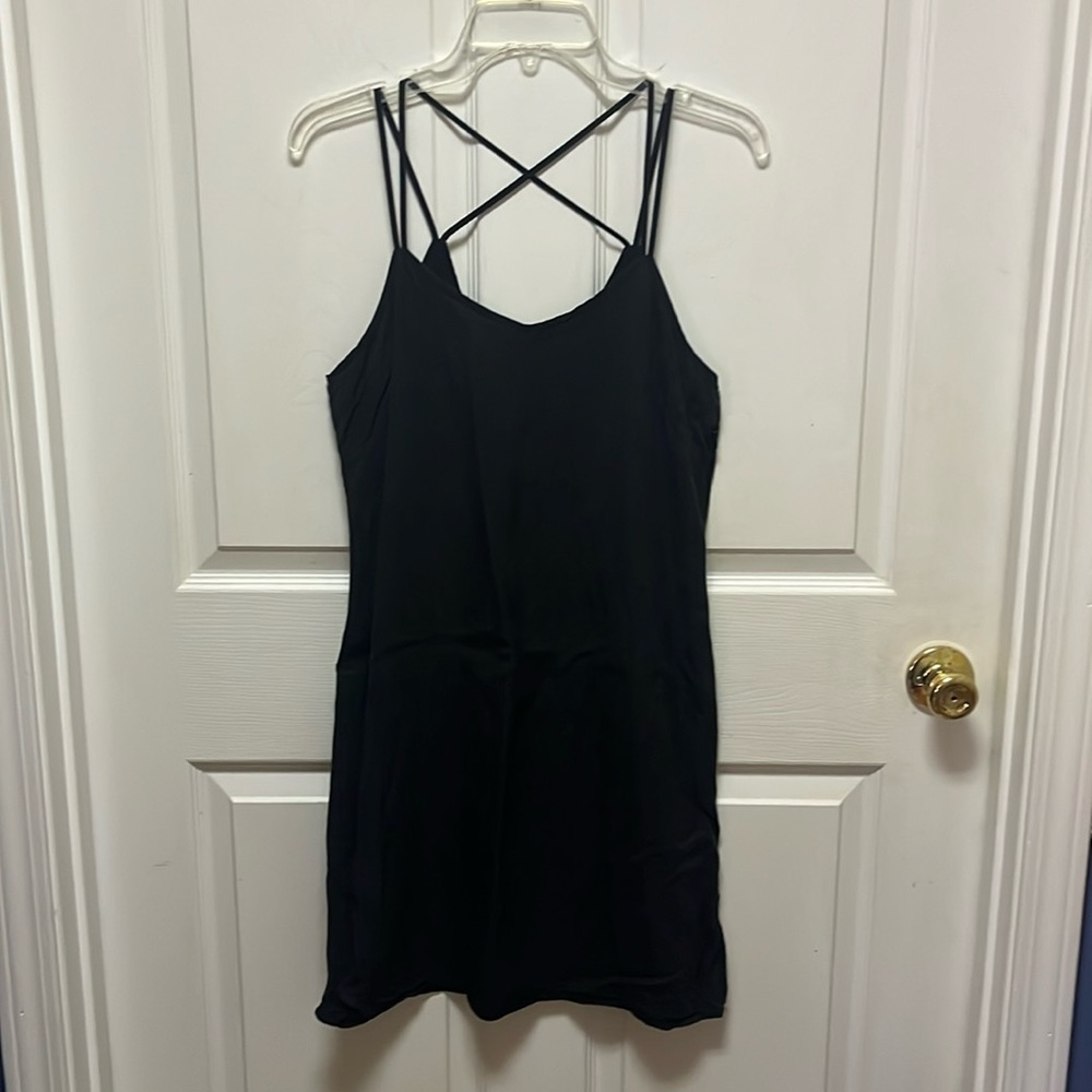 Black Crisscross Strappy Dress, Size Small